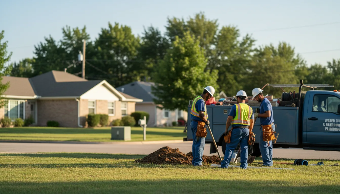 Residential water line and bathroom plumbing service in Effort, PA